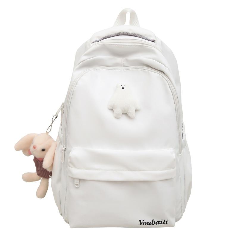 Plecak dla uczennicy gimnazjum, damski plecak w jednolitym kolorze