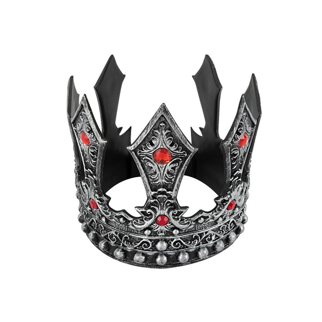 Vintage Luxury King Crown Cosplay Headpiece for Parties and Weddings Adjustable Size Props Crownpiece Roleplay Accessory