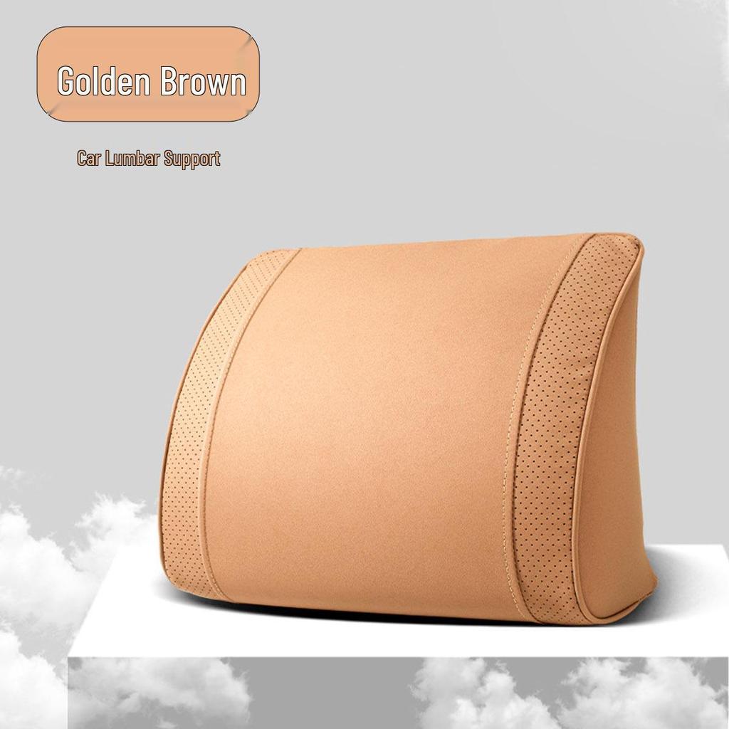 Luxury Leather Velvet Car Neck Pillow & Lumbar Support - Ideal for Drivers