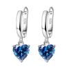 3Pcs Romantic Heart Cubic Zirconia Jewelry Combo Set Necklace Earrings Ring Perfect For Daily Or Formal Occasions
