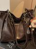 2025 Women's Retro Large Capacity Tote - Autumn/Winter Casual Versatile Commute Shoulder Bag