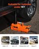 Electric Car Jack 15 Tons /33000 Lbs Portable Jack Kit with LED Light