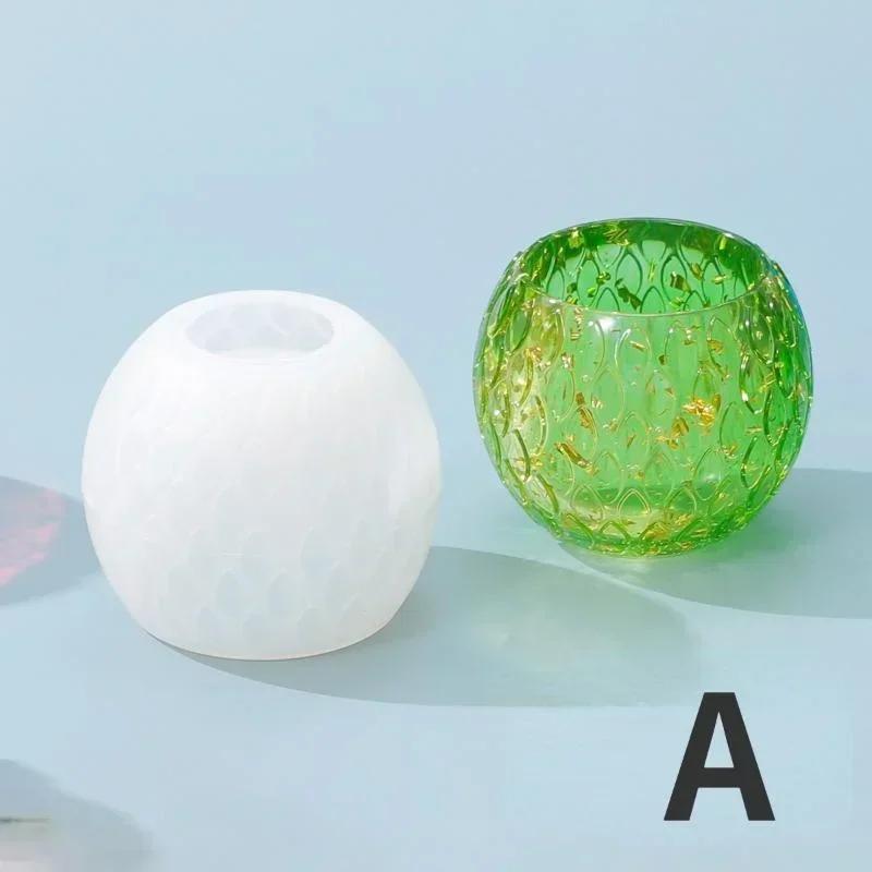 NEW DIY Succulents Flowerpot Silicone Mold Fish Making Plaster Resin Candle Jar Tank Craft Storage Box Casting Mold