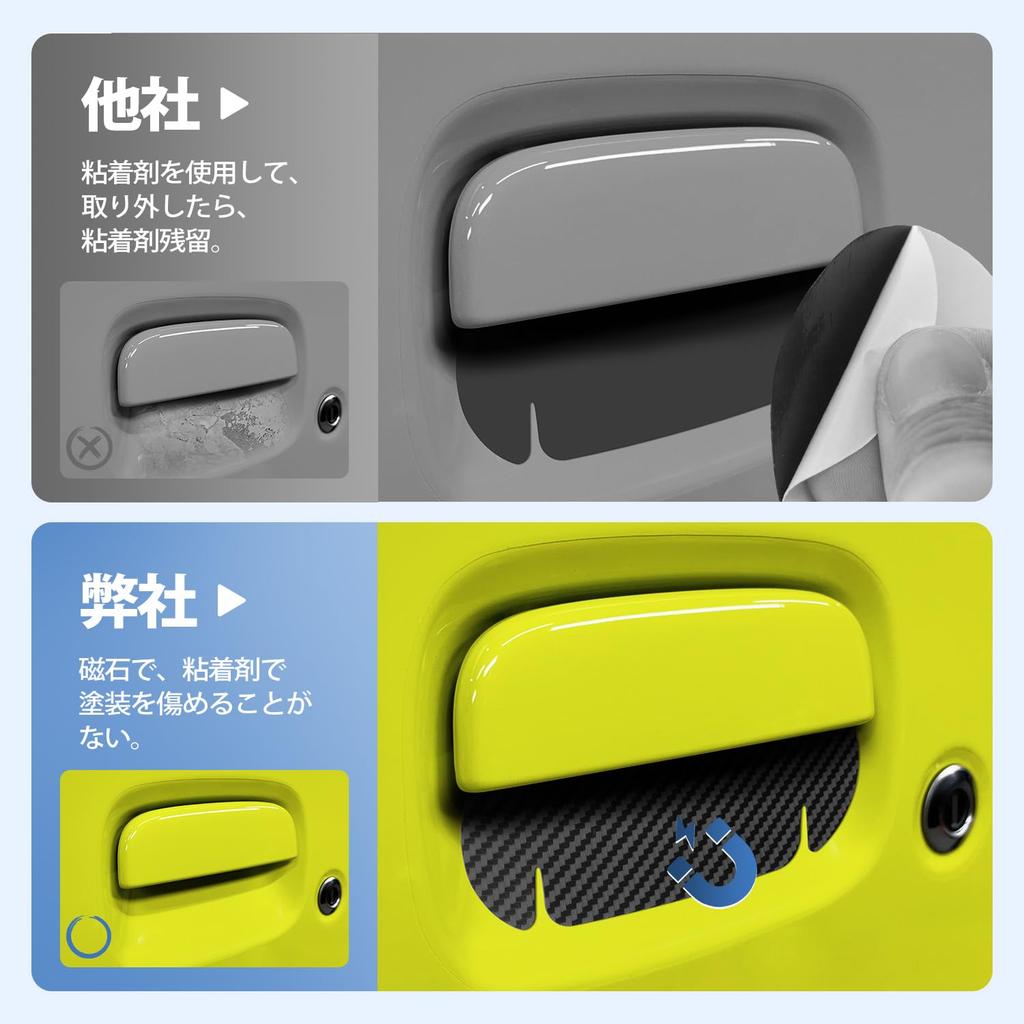 AUTO SPEC Suzuki Jimny Nomad JC74 Door Handle Protector with JB74 JB64 Door Sierra Door Handles 2018 Parts Exterior Door Instructions Carbon Fiber