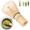 4 Pack Matcha Whisk Set Japanese Traditional Bamboo Chasen and Scoop Stainless Steel Sifter Reusable Tea Tool Kitchen Accessorie