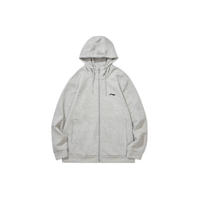 Plain Hooded Running Training Jacket Men Jacket Light-Gray AWDTD73-2