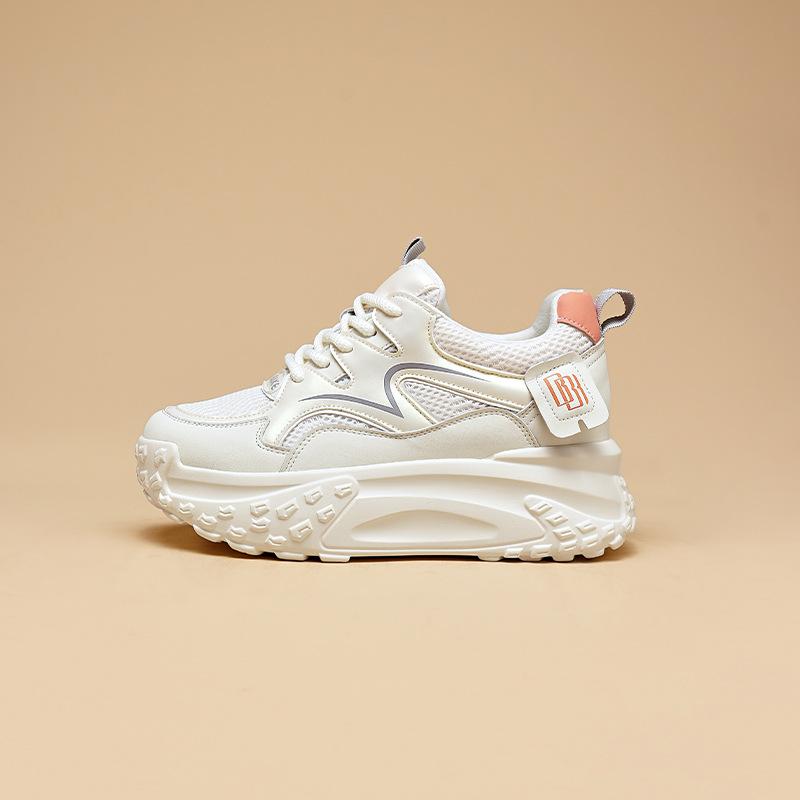 

Summer breathable inner height increase dad shoes women s ins tide 2025 new white casual sports muffin platform women s shoes 40