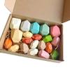 Set of 20 Colorful Stacking Stones, Building Blocks, Educational Toy for Cognitive Development, Seniors, Kids, Wooden Building Blocks (20 Pieces)