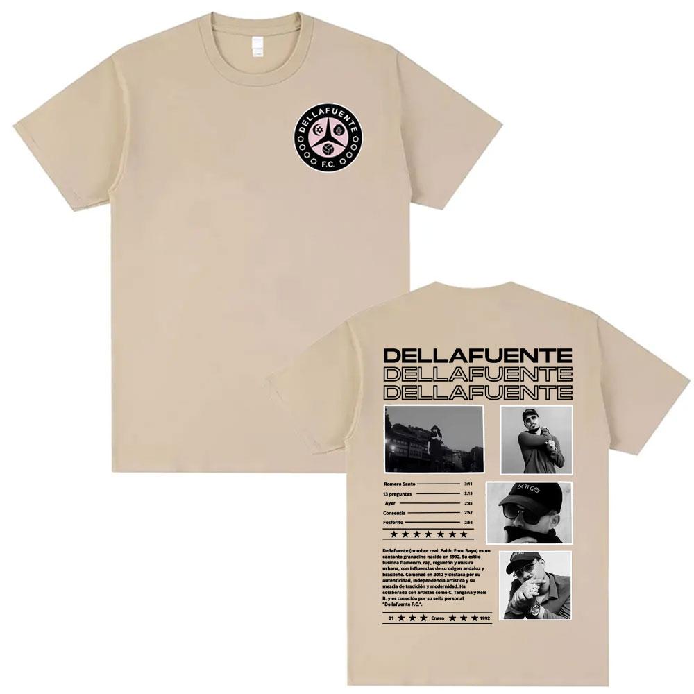 Rapper Dellafuente Album Tour 2026 Graphic T Shirt Mens Clothing Vintage Fashion Tshirts High Quality 100 Cotton Tshirt Tops
