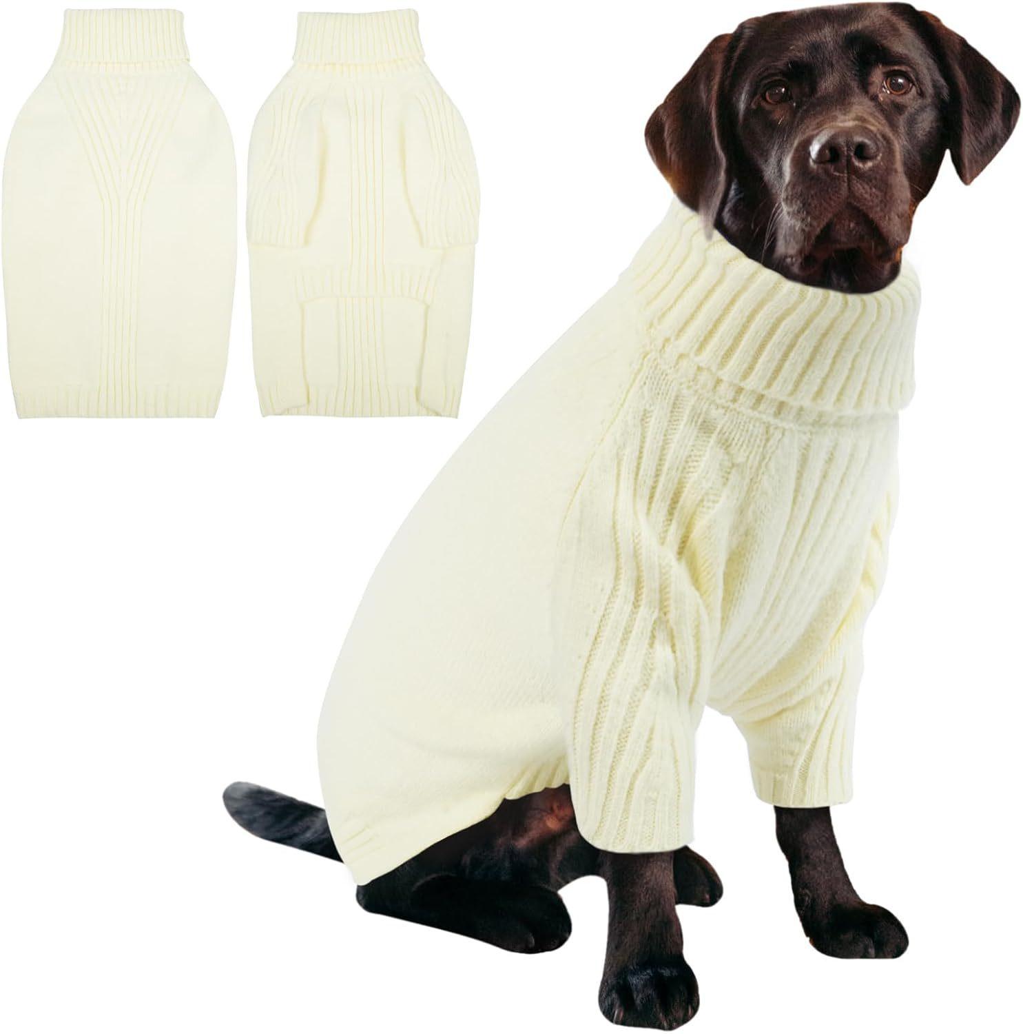 

Extra Large High Neck Knitted Dog Sweater with Legs for Autumn/Winter (4XL-5XL) L
