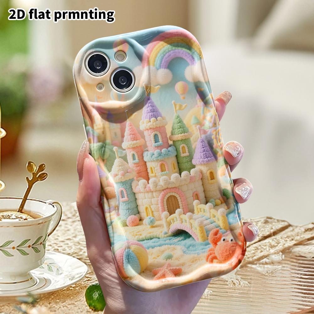 Phone Case: 2D Flat, Suitable for iPhone 18 17 16 15 14 13 12 Pro Protective Case, Dreamy Castle, Perfect Christmas and Halloween Holiday Gift