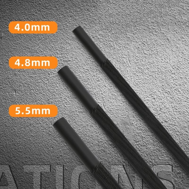Professional Chainsaw File Set Strong Round Files 3.2mm 4.0mm 4.8mm 5.5mm Cut Chains Includes Storage for Sharpening