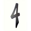 1pc 4 Inch Metal Number Sign Black Modern House Address Plaque Outdoor Door Entry Garden Wall Decor Home