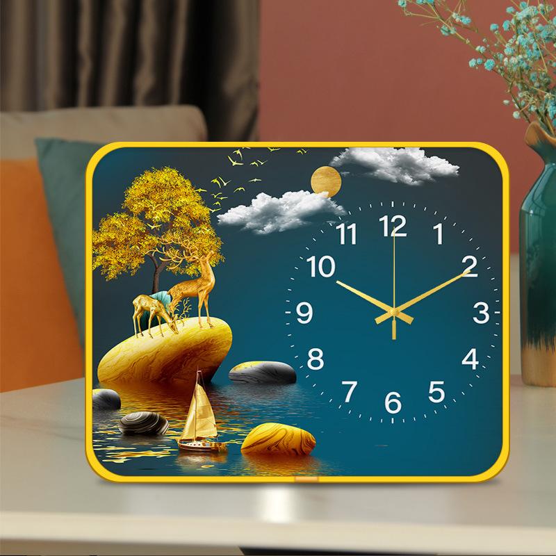 

Настольные бесшумные часы Часы Настольные Спальня Современный Минималистичный Креативный Стильный Бесшумные Декоративные часы для гостиной Часы .