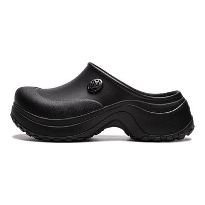 Li Ning Project* Muller Trendige Anti-Abrieb Zehenfreie Hausschuhe Damen Hausschuhe Schwarz AGAU020-4