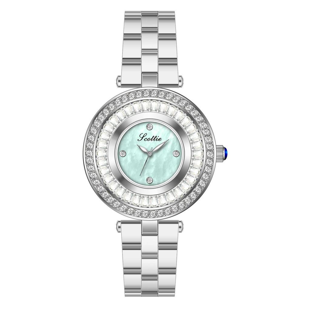 Watch Ladies Diamond Fritillary Surface Stainless Steel With Delicate Small Dial