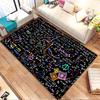 Math and Science Formula Pattern Rug Patterned Carpet, Non Slip Mat Suitable for Living Room and Bedroom Sofas