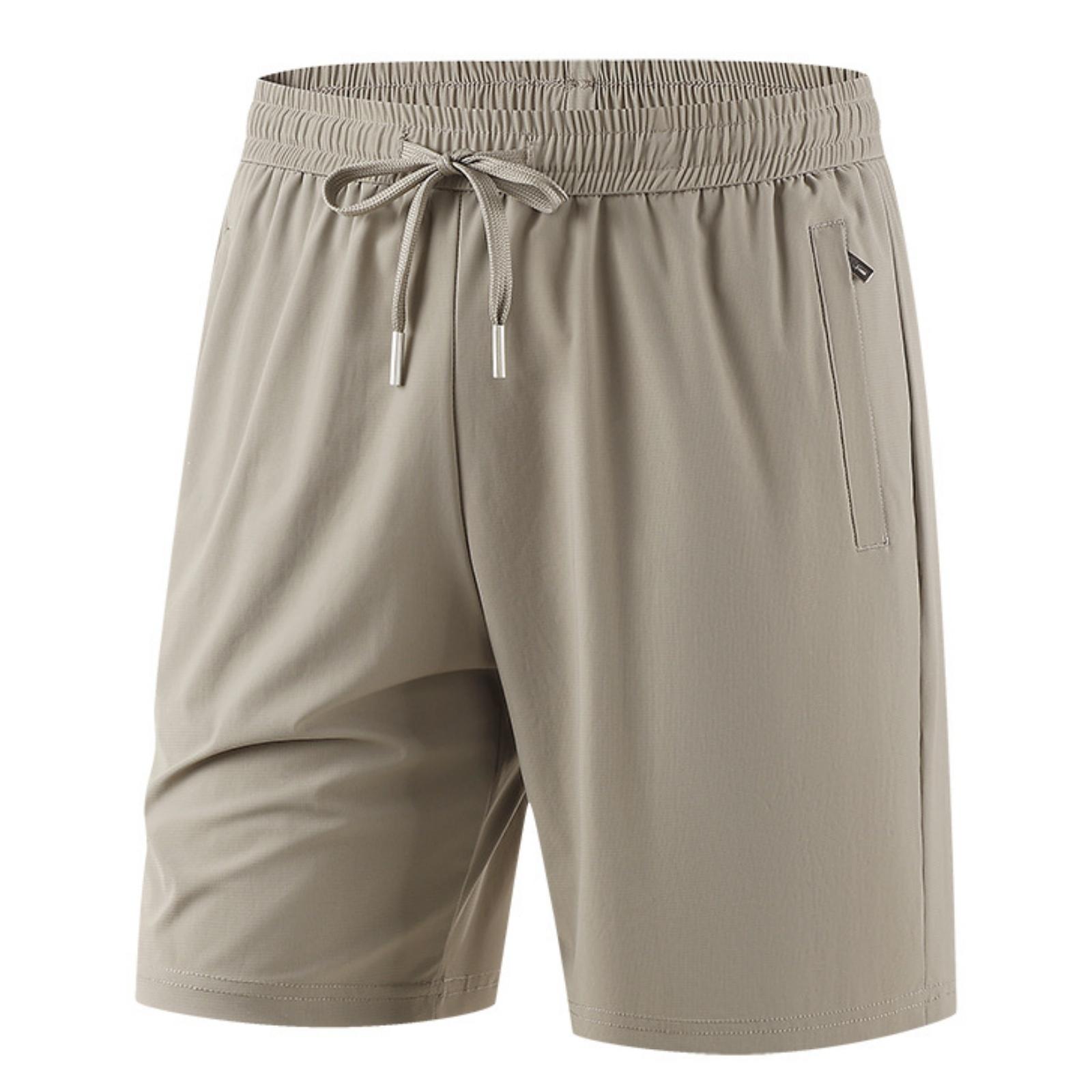

Men s Loose Fit Lightweight Quick Dry Breathable Athletic Shorts with Adjustable Waistband and Zipper Pocket for Sports and XXL хакі