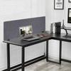 Modern Grey Table Mounted Office Partition Desk Divider, Privacy Panel Screen for Workspace, Study and Meetings 59.1x23.8x1 Inch