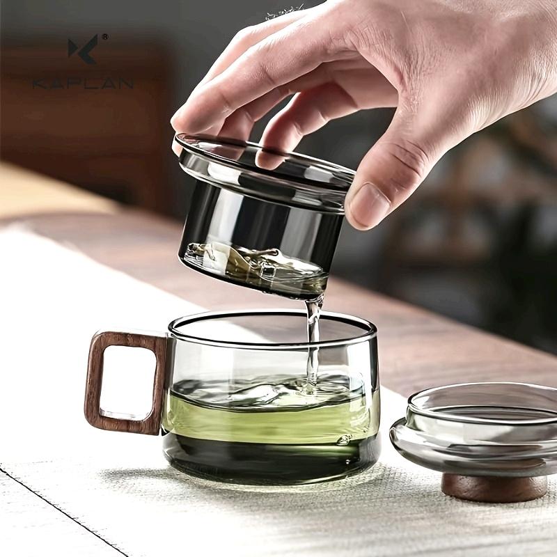 1pc200ml Multifunctional Glass Tea Cup with Filter Bubble-Heat Resistant,Reusable,Suitable for Home and Office Use,Perfectly Suited for Loose Leaf Tea