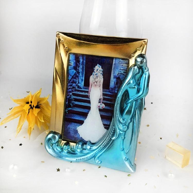 Valentines Day Wedding Photo Frame Crystal Epoxy Mold Couple Pictures Frame Make
