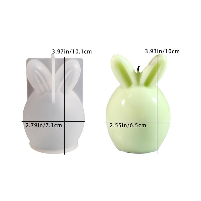 Easter Bunny Candle Ornament Silicone Molds DIY Gypsum Aromatherapy Rabbit Ear Decoration Resin Mold Home Handicrafts