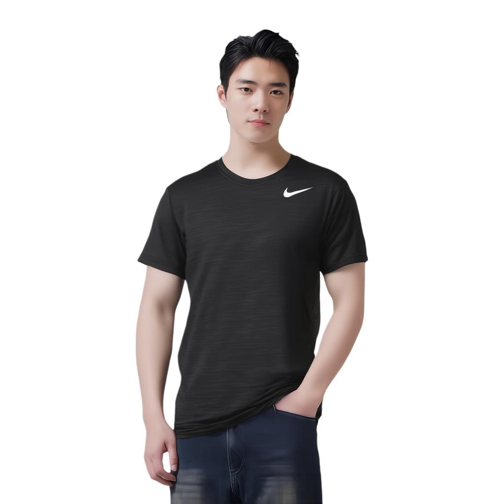 Nike T Shirts Men's Black Crew Neck Moderate DB4230-010