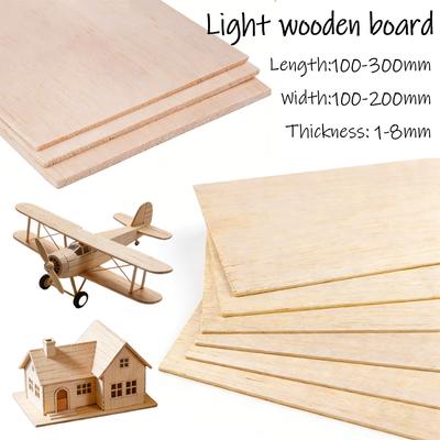 5-20Pcs Model Making Balsa Wood Sheets ,Balsa Wood Sheets Ply In Multiple Sizes & Thickness, Easy To Cut for DIY Crafts