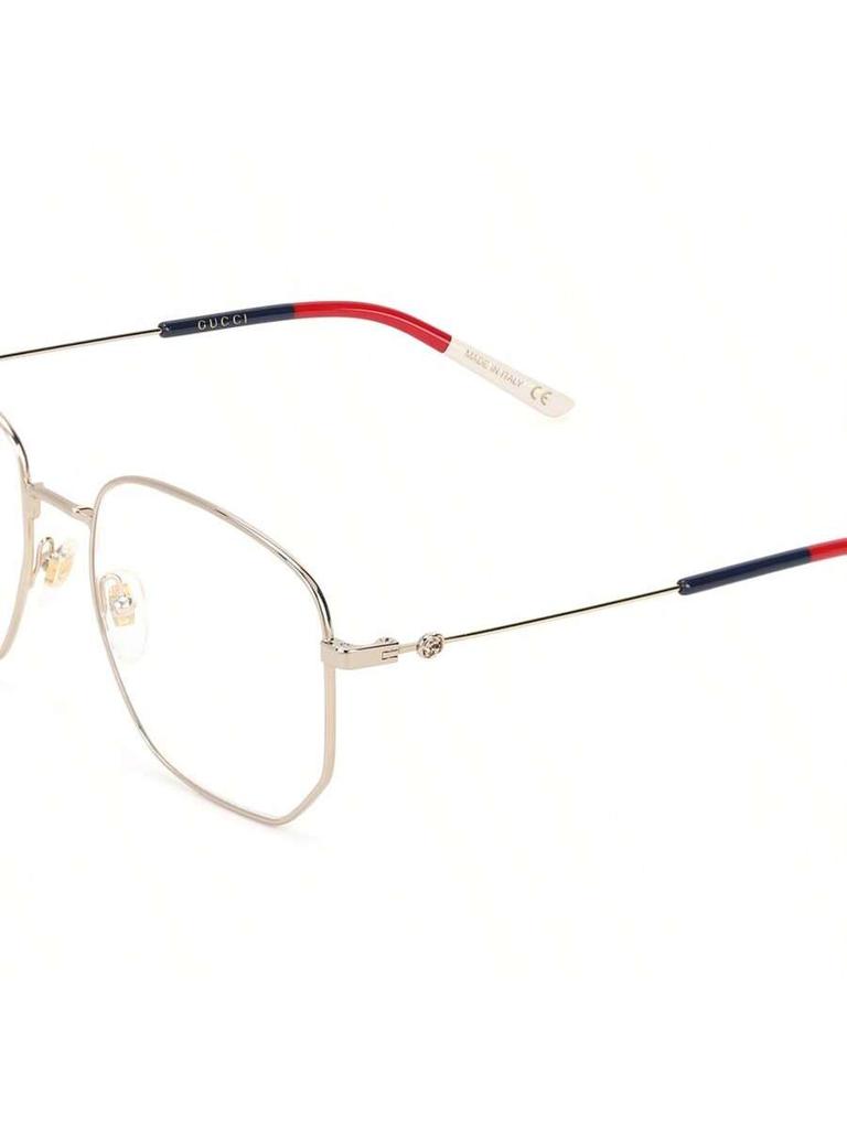 Gucci GG0396O-002 Luxury Geometric Metal Eyeglass Frames