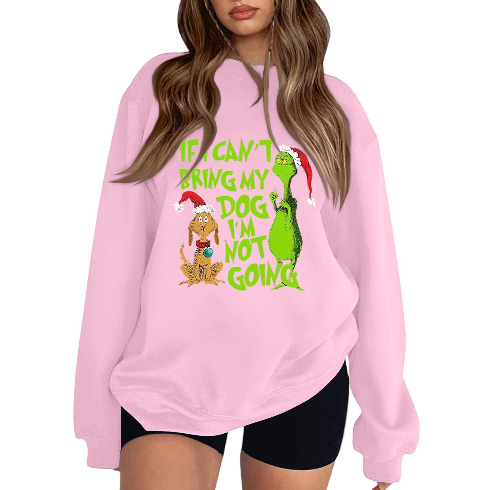 

Толстовка с круглым вырезом для женщин, осенние графические толстовки для отпуска с длинным рукавом и заниженной линией плеч L