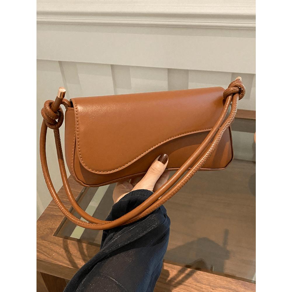 Fashionable Solid Color Asymmetrical Flap Adjustable Shoulder Bag, Suitable For Shopping, Wallets, Shopping, Young Women, College Students