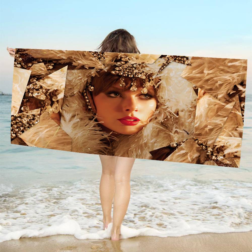 T-Taylor-SwiftS Singer Microfiber Blanket Quick Drying Beach Towels Oversized Printing Super Absorbent Pool Towel Blanket