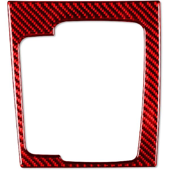 1 Stück Auto Schaltgetriebe Schalthebel Panel Rahmen Aufkleber Echtes Weiches Kohlefaser Schaltgetriebe Schalthebel Verkleidung Abdeckung Innenzubehör Kompatibel mit Mazda Axela 2017