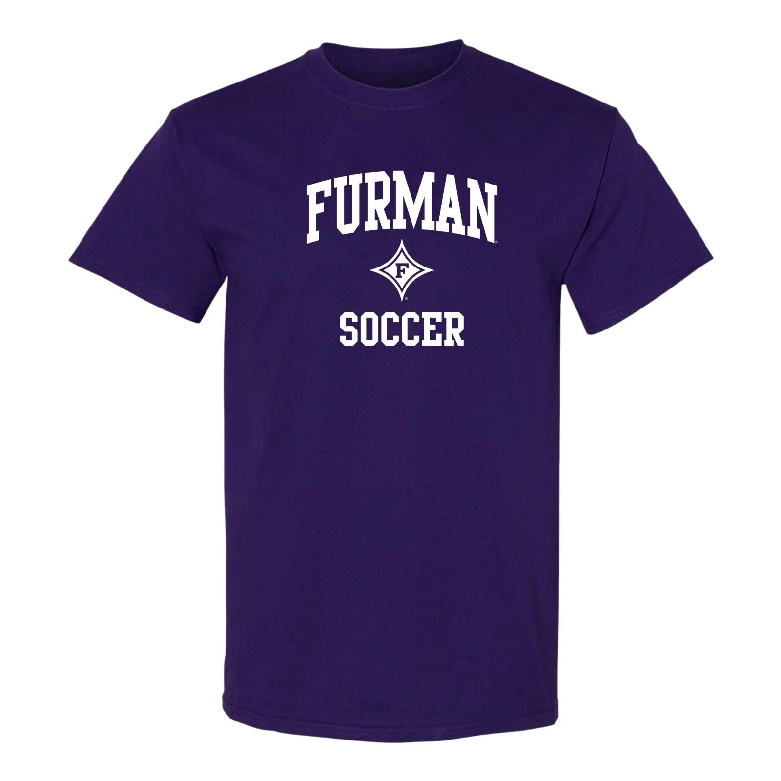 Furman Arch Logo Soccer T-Shirt - Purple 3XL
