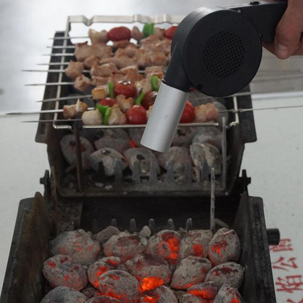 Outdoor Cooking BBQ Fan Air Blower For Barbecue Fire Bellows Hand Crank Tool Camping Handheld Cooking Fan