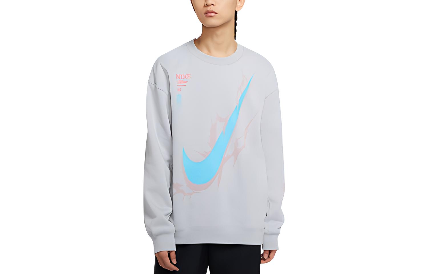 

Nike Sweatshirts Men s Gray Crew Neck Moderate Regular DA5005-021 L