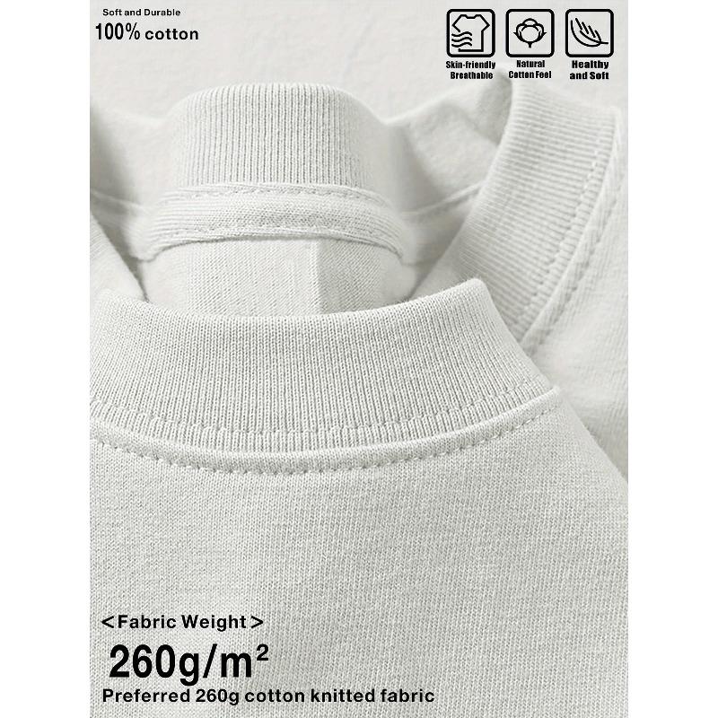 T-shirt da Uomo 100% Cotone con Grafica 'Dad', Manica Corta Girocollo Casual, Comoda & Traspirante, Vestibilità Larga per Primavera & Estate