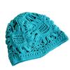 Ethnic Exotic Style Wide Hand Hook Sunflower Retro Baotou Hat Spring and Summer Hollow Cotton Thread Knitted Hat