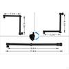 18'' Bath Shower Extension Arm, Head Extender, Upgrade Accessory Adjust Height/Angle Easy Assemble