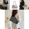 Stylish Korean Large Capacity Tote Bag For Women With Trendy Checkered Design For Spring Summer 2024