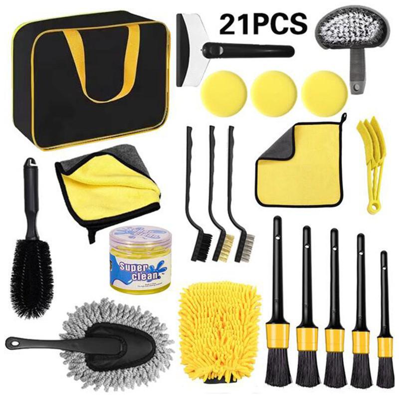 Multi-Functional Electric Cleaning & Polishing Brush Set for Car Interiors, Air Vents, Tires & More