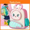 Toddler Backpack With Cartoon Animal Print Nylon School Bag For Preschool And Kindergarten