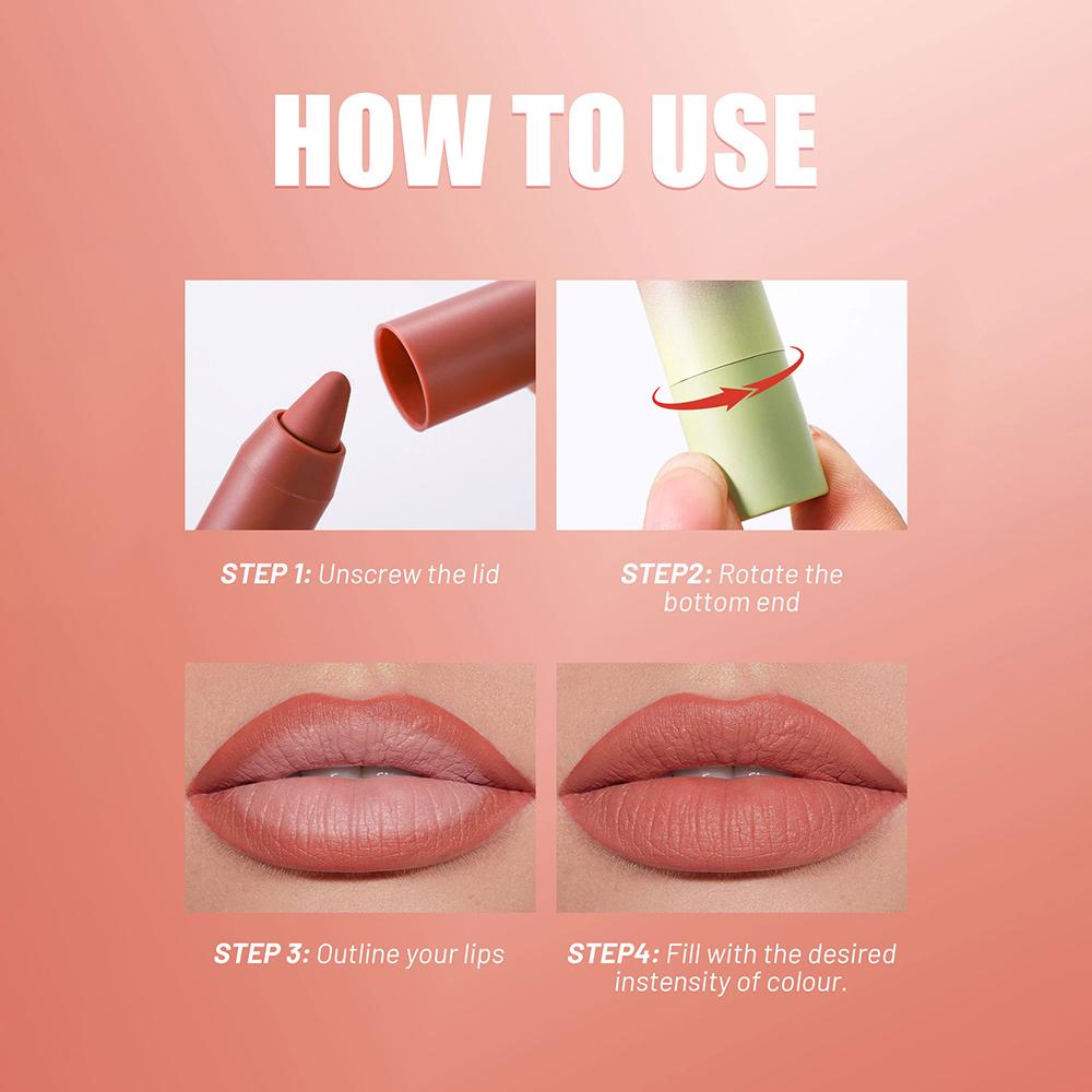 4-color Matte Lipstick Set Velvet Long Lasting Color Lip Gloss Waterproof Non-smudge Non-sticky Swirl Lipstick Pencil