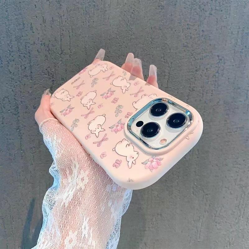 Butterfly Rabbit Is Suitable for The Apple 16pro Phone Case. The Creative 15promax Is Cute 13/12 and Shockproof 12