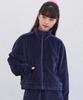 Covernat Woman Velour Zip-Up Jacket Navy