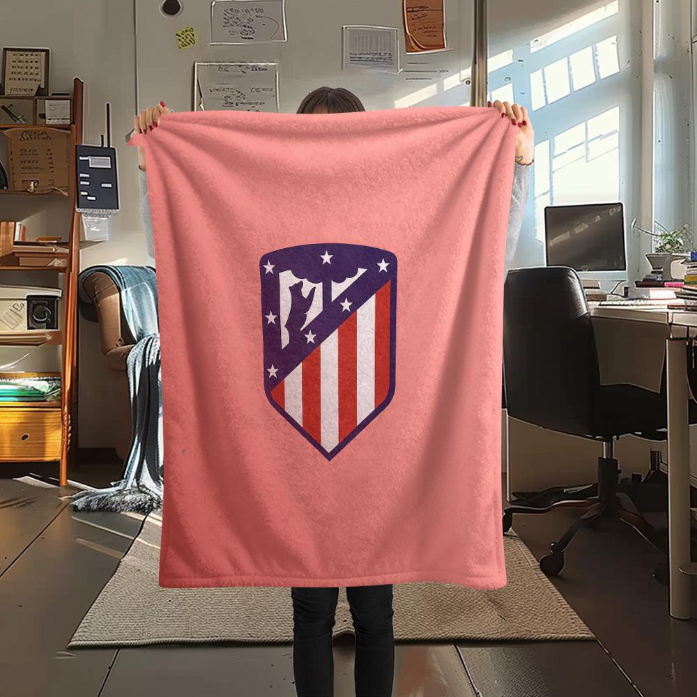 Atlético de Madrid Flannel Blanket, High quality Comfortable for All Seasons, Home Decor, Warmth and Comfort