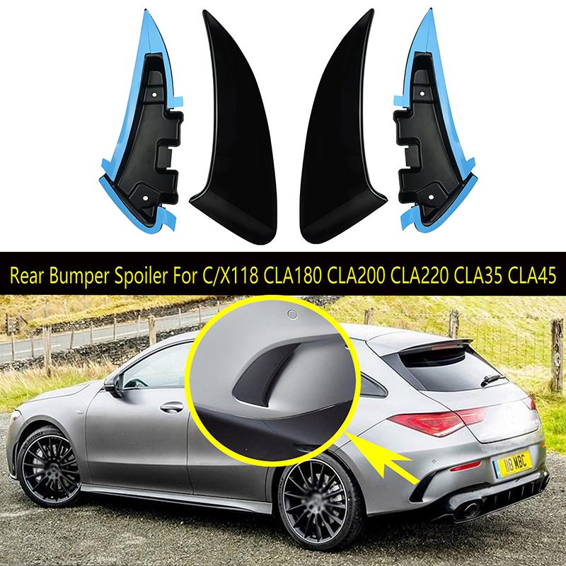 Car Styling Rear Bumper Spoiler Side Canard Splitter For Mercedes CLA CLASS C/X118 CLA35 CLA45 CLA180 CLA200 CLA250 AMG 2020+