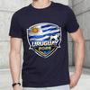 Uruguay 2026 Fußball T‑Shirt Herren Uruguay Flagge Sonne Emblem Schild Fußball Lässig Kurzarm Patriotisches T-Shirt Oberteil Geschenk