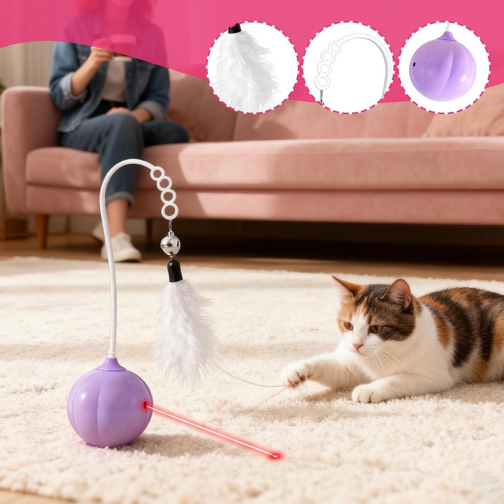 Interactive Automatic Cat Toy Electronic Self-Balancing Pet Kitten Supplies Electronic Automatic Kitten Toys For Indoor Play