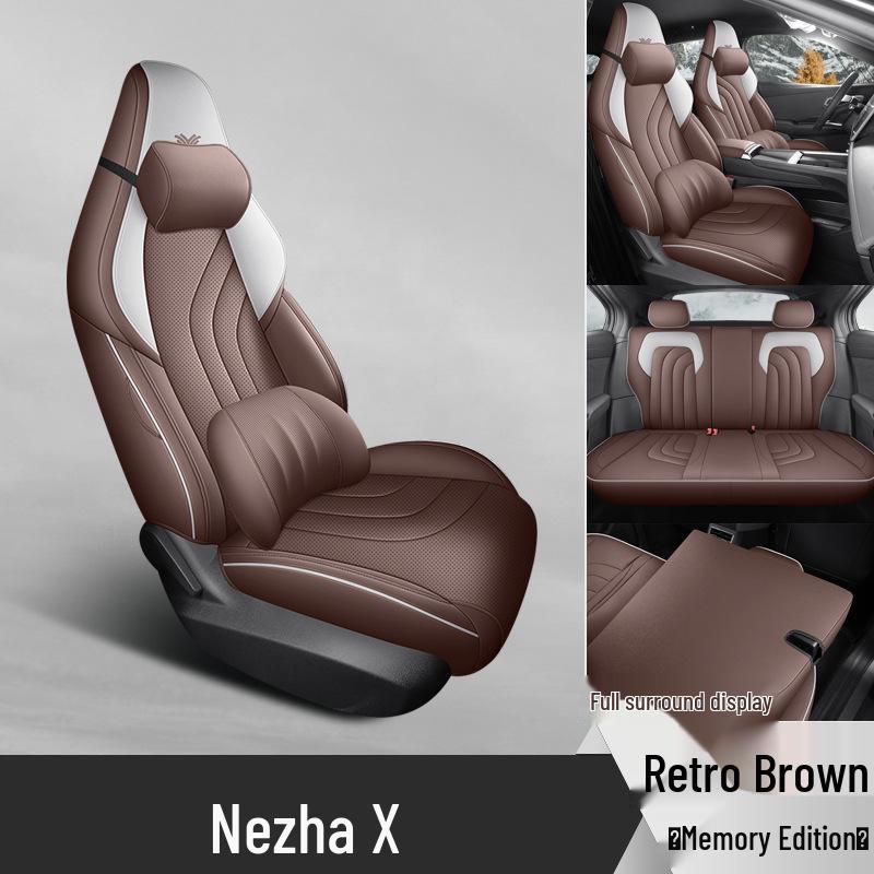 Neta X Full Leather Car Seat Cushion Cover - All-Season, Universal Fit